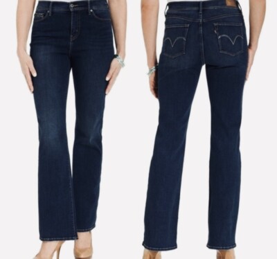 Levi s 512 Womens Perfectly Shaping Boot Cut Dark Denim Jeans (NEW W/ TAGS) 20W