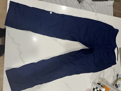 Lululemon Pants Mens Navy Blue Athletic Stretch Flat Front Gym Work