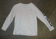 Tommy Hilfiger Boys Gray Long Sleeve T-Shirt - Size M 12-14 - EUC
