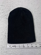Beanie Toque Youth One Size Black Knit 100 Acrylic Winter Ski Skater