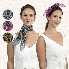 Leopard Scarf, Animal Square Scarves for Women, Colourful Lightweight Neck Scarf