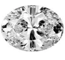 WHITE CUBIC ZIRCONIA 8 x 6 MM OVAL CUT BEAUTIFUL STONE