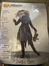 Child Zombie Girl Halloween Walking Dead Costume Size XL 12/14