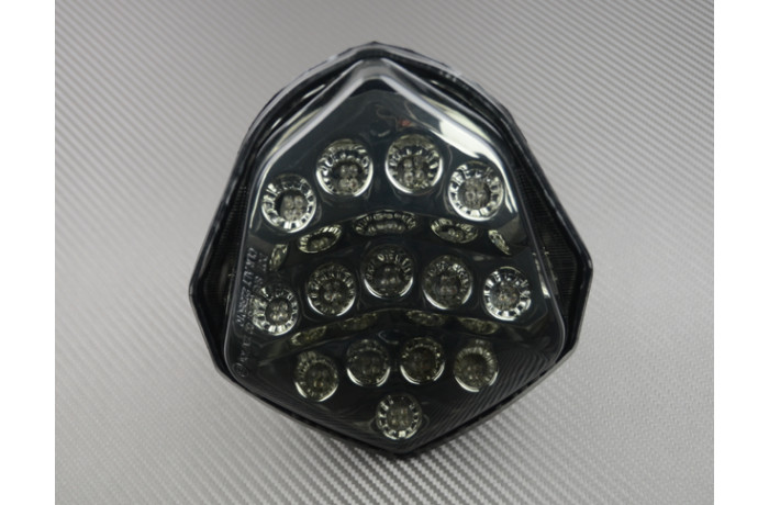 Feu LED teinté Suzuki GSXR 1000 03-04 avec clignotants intégrés à clignotement rapide