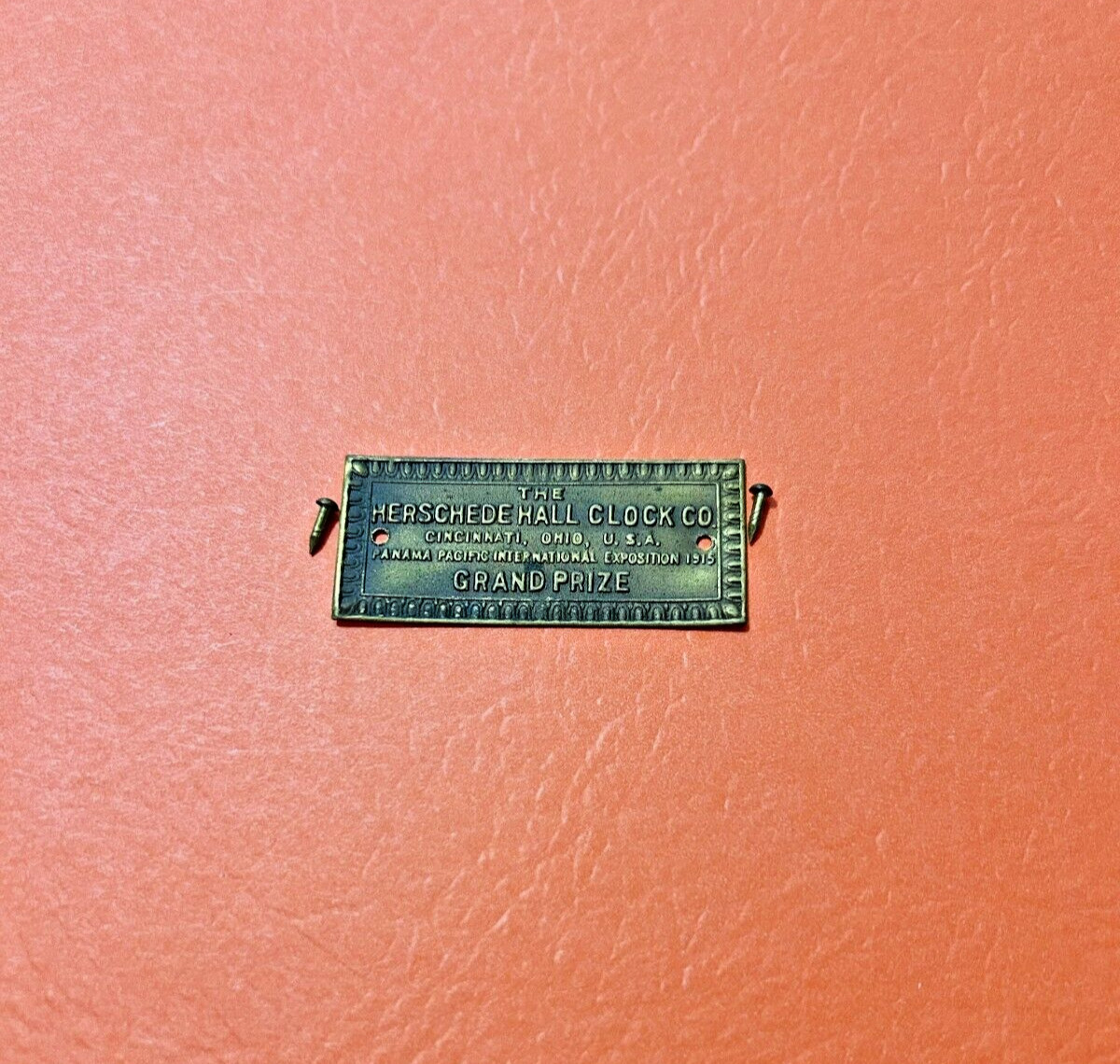 Grandfather Clock Parts- Herschede Plate.