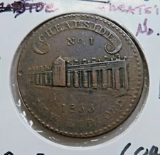 1833 Francis L. Brigham Cheapside, Dry Goods New Bedford, Mass Hard Times Token