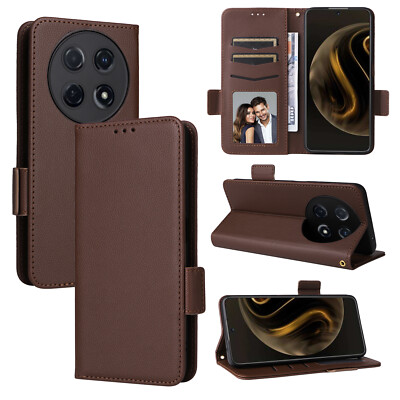 For Huawei nova 12i, Luxury Classic Matte Flip Leather Wallet Card Case Cover