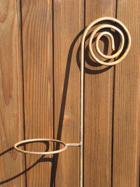 Edelrost Gartenstecker Schnecke Topfhalter Rankstab Rost Gartendeko Deko Garten-image