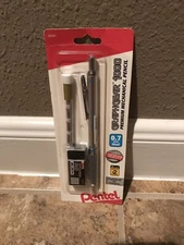 Pentel GraphGear 1000 Mechanical Pencil Chrome & Blue 0.7mm NEW