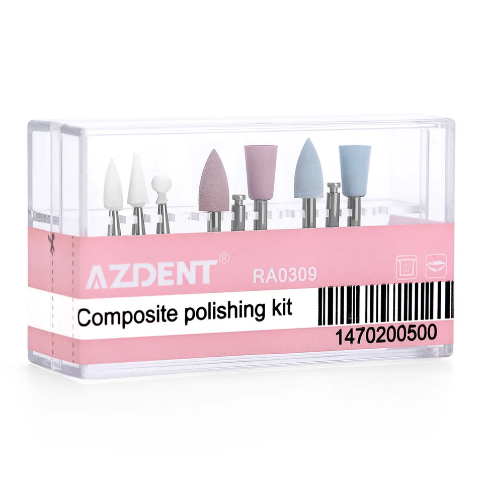 Kit de pulido compuesto de tazas de fresas de diamante dental RA 0309 para pieza de mano de baja velocidad Foto 2 de 4