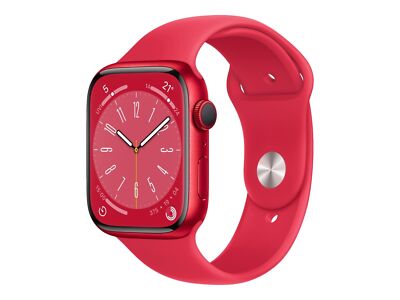 Apple Watch Series 8 (45 mm) (PRODUCT)RED GPS Apple Smartwatch 3 Jahre Gewähr