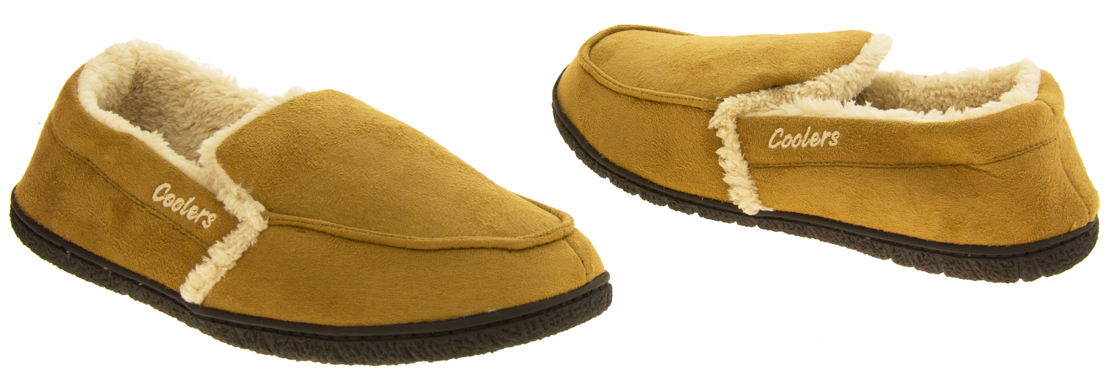 Mens Slippers Coolers Moccasins Full Back Comfy Warm Winter Slippers