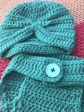 Adjustable Diaper Cover And Hat For Newborns To Six Months