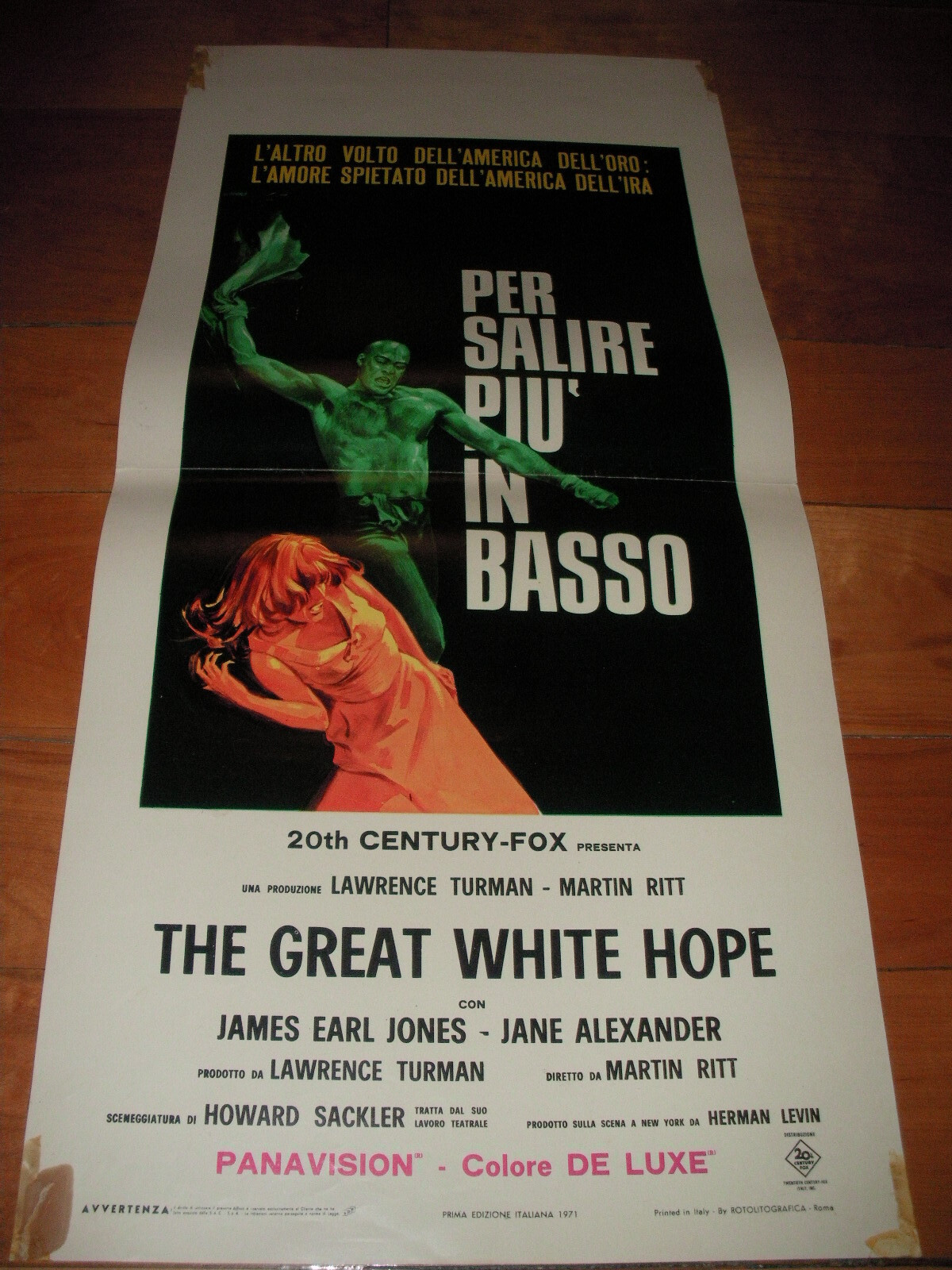 Locandina originale film Per salire più in basso (1970) - Regia di Martin Ritt