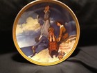 Piatto porcellana Norman Rockwell Waiting On The Shore di Edwin Knowles China Comp