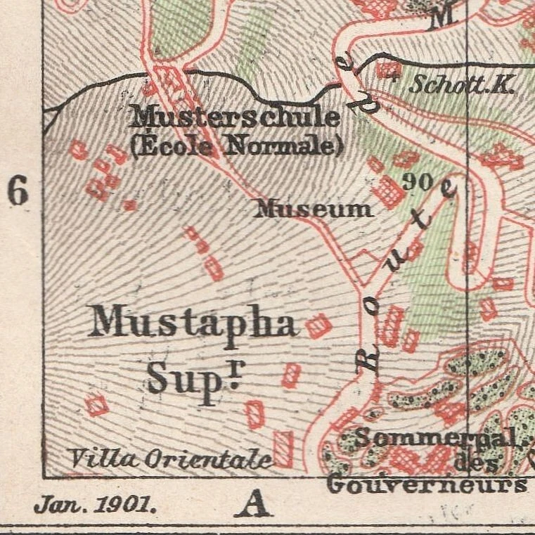 ALGIERS al-Jazāʾir Original Map DATED 1901 ALGERIA Alger Antique Vintage Map - Image 3 of 4