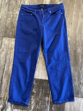 Calvin Klein Jeans Pants Women 10 Blue Skinny Crop Adult Casual Bottoms