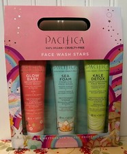 PACIFICA FACE WASH STARS GLOW BABY SEA FOAM KALE DETOX 3-PIECE SET
