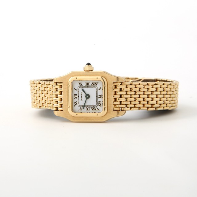 cartier santos 18k gold ladies