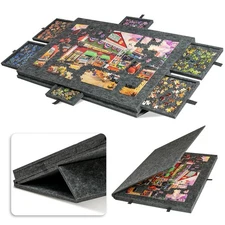 Tilting Puzzle Board with 2-in-1 Designed Stand & Cover, Super Lightweight Fe...