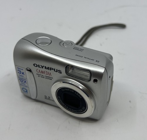 Olympus Digital Camera Camedia D-535 Zoom 3.2MP Silver Tested
