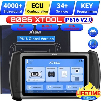 XTOOL IP616 V2.0 OBD2 Scanner Diagnostic Tool Key Programmer lifetimeFreeUpdate