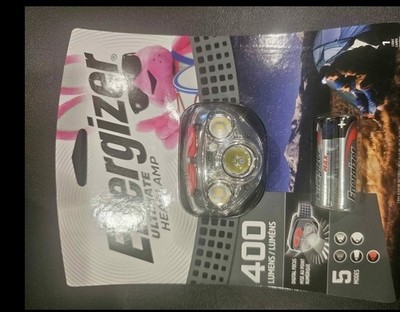 Energizer Headlamp 400 Lumens LED 5 Modes Digital Focus Waterproof Black Red