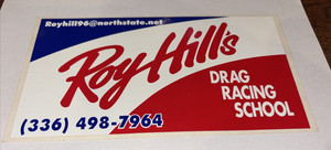 vintage Roy Hills Drag, Racing School, Hot Rod, Bumper Sticker