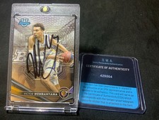Victor Wembanyama Autographed Card- Signed 2023 Topps Bowman Best U RC AUTO +COA