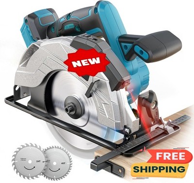 Sierra circular inalámbrica de 7-1/4'' compatible con batería Makita de 18 V (her