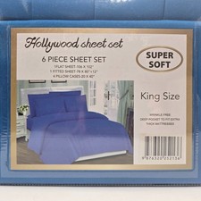KING 6-Piece Sheet Set Super Soft Deep Pockets Hollywood Bamboo 2000 Series NEW