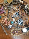Huge Jewelry Lot Vintage Modern Estate Costume Rings Earrings Necklaces and More