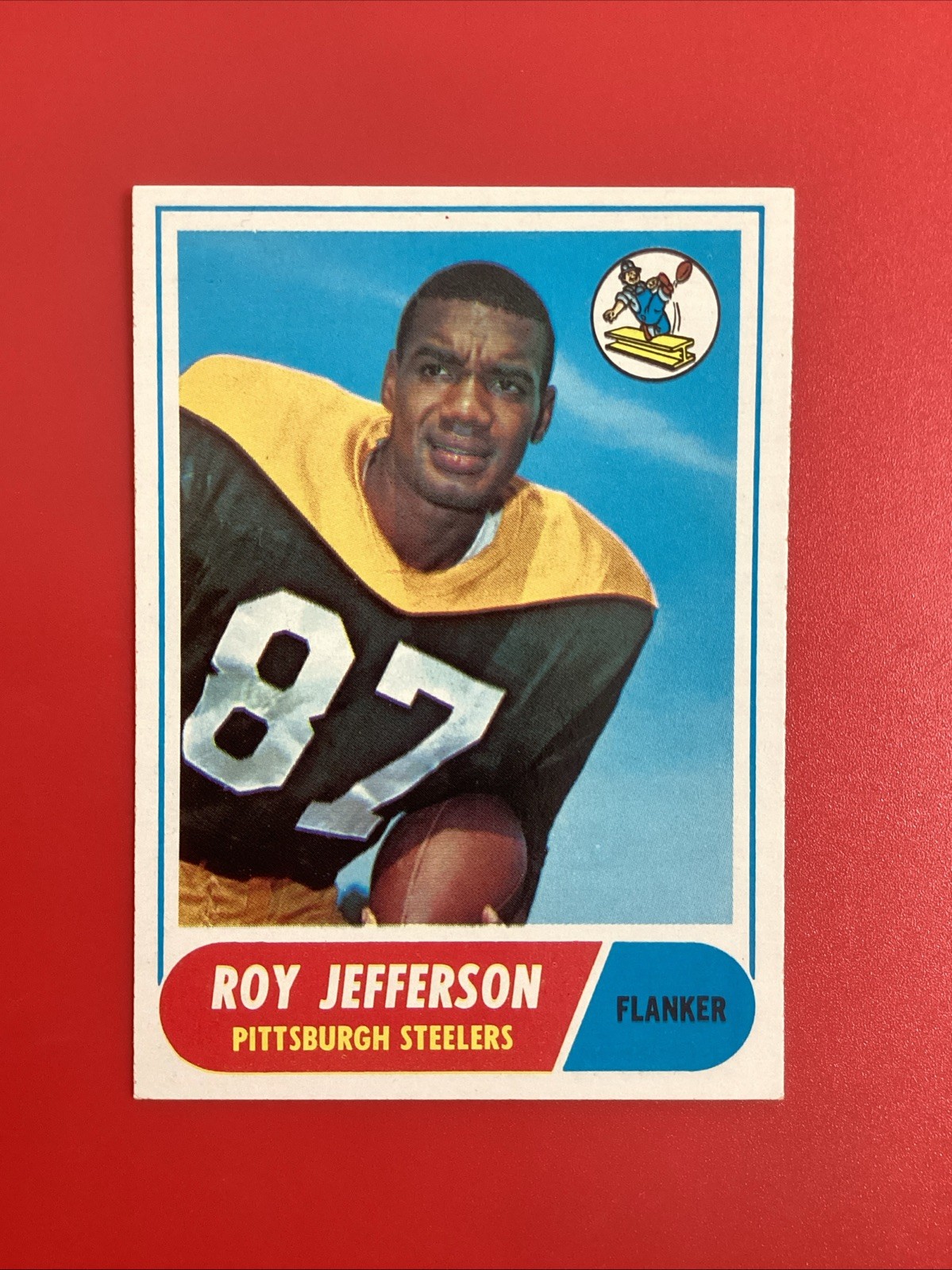 1968 Topps FB Football #85 Roy Jefferson Steelers NM/MT