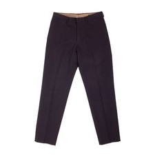 MIU MIU CHARCOAL GREY PINSTRIPE TROUSERS PANTS WOOL BLEND sz IT 48 US 32