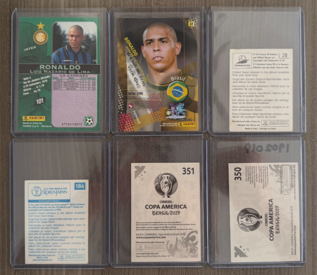 1998 2002 PANINI WORLD CUP KOREA JAPAN RONALDO NAZARIO R9