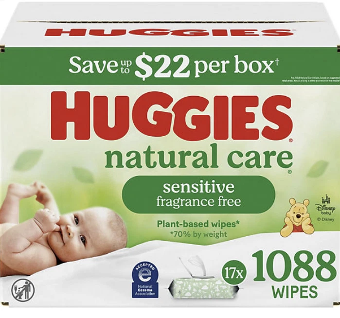 Huggies 52639 Natural Care Sensitive Baby Wipes - 1088 Count (Great Price)