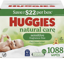 Huggies 52639 Natural Care Sensitive Baby Wipes - 1088 Count Great Price 