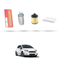Hoffcar Wartungskit - 4 Filter FüR Fiat Grande Punto 1.3 D Multijet 66KW Ab 2