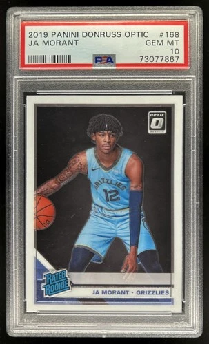 2019-20 Panini Donruss Optic Ja Morant Rookie RC #168 Grizzlies PSA 10