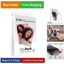 2"x3" Instant Photo Paper 30 Pack Compatible with Polaroid Snap, Snap Touch,...