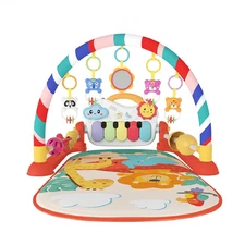 Baby Gym Play Mat Musical Activity Center - Baby Piano Tummy Time Padded Mat