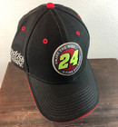 NASCAR Hendrick Motorsports #24 Jeff Gordon Black Red Baseball Hat Adjustable