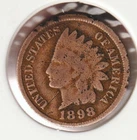 US Rare Old West 1898 Indian Head Penny Coin American Collection Shield Cent USA