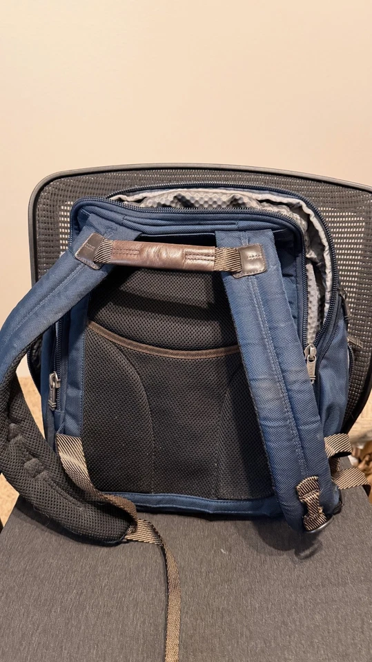 Tumi Alpha Bravo Blue Ballistic Nylon Small Laptop Travel Backpack - Image 3 of 4