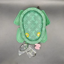 Louis Vuitton Animal Frog Charm Key Chain Green Pink Yellow Silver Logo Women