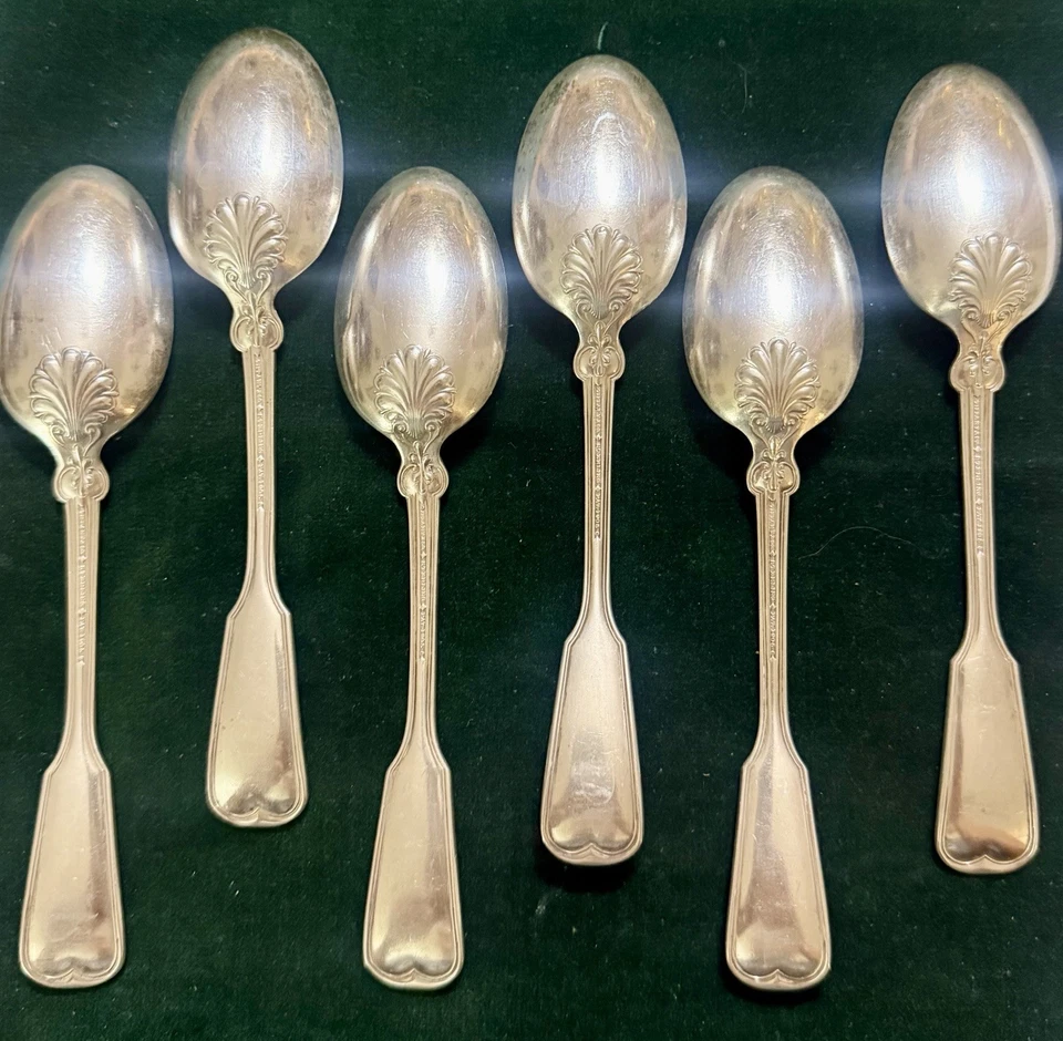 Tiffany & Co. Conjunto de 6 colheres de chá de concha e linha - Imagem 2 de 3