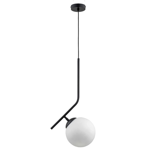 Pendelleuchte Glas Schwarz Esstisch Modern E27 L:24 Cm HäNgelampe Esszimmer-image