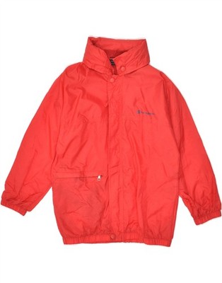 CHAMPION Jungen Regenjacke mit Kapuze 7-8 Jahre Small rot Polyester AS13