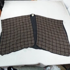 Vintage Avoca Donegal Cloyne Valley Weavers Wool Blend Cape Shawl One Size Irela