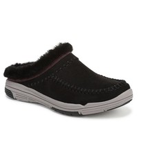 Ryka Arrow Mule Womens Size 5 M Black Slip On Sneaker Faux Fur Lined MSRP 90